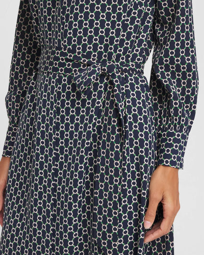Chico's | Chain Print Maxi Shirtdress/ Passport Blue