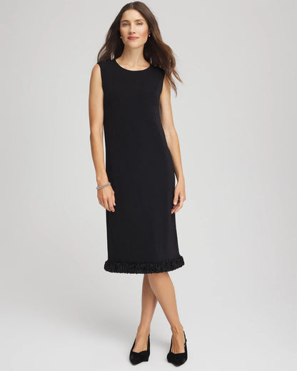 Chico's | Travelers™ Fringe Hem Tank Dress/ Travelers Black