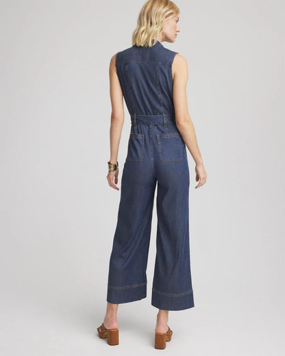 Chico's | Denim Wide-Leg Jumpsuit/ Biscayne Blue