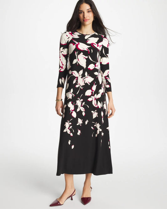 Chico's | Column Knit Maxi Dress/ Black