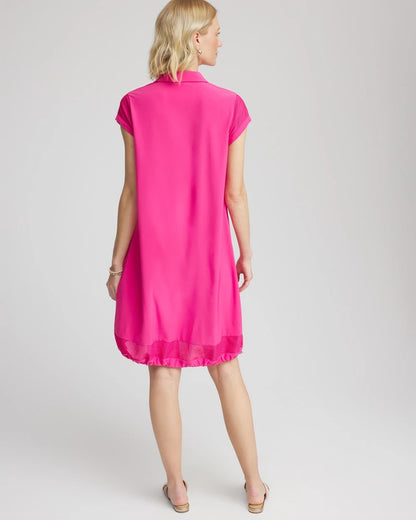 Chico's | Zenergy® UPF Mesh-Trim Bungee Dress/ Crushed Berries