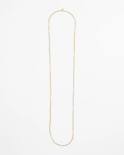 Chico's | Long Goldtone Seed Bead Necklace/ Gold