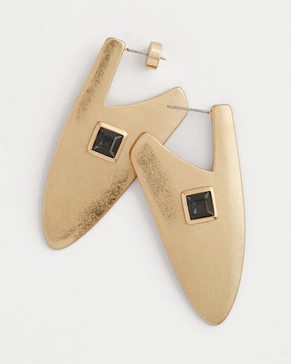 Chico's | Gold Triangle Linear Earrings/ Gold