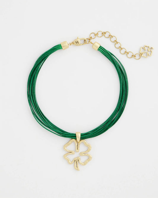 Chico's | Clover Pendant Necklace/ Green