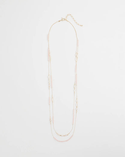 Chico's | Pink Double-Strand Necklace/ Pink