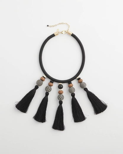 Chico's | Chico's Originals Tassel Statement Necklace/ Neutral