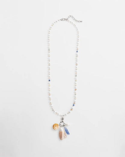 Chico's | Seashell Beaded Pendant Necklace/ Multi