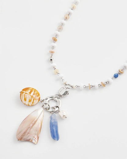 Chico's | Seashell Beaded Pendant Necklace/ Multi