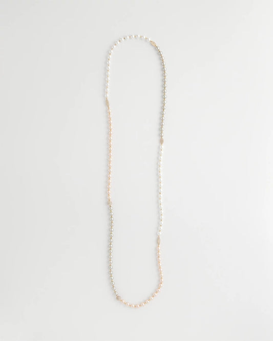 Chico's | Art Deco Beaded Necklace/ Pink