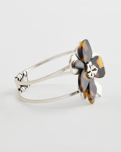 Chico's | Tortoise Floral Hinge Bracelet/ Neutral