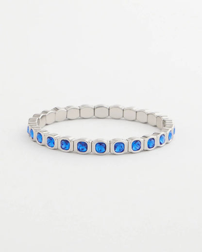 Chico's | Small Faceted Stretch Bracelet/ Blue