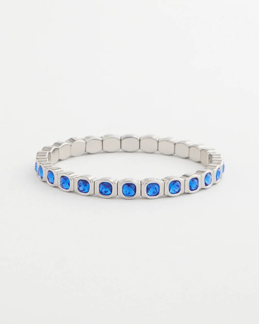 Chico's | Small Faceted Stretch Bracelet/ Blue