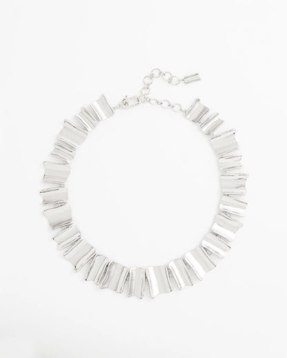 Chico's | Silver Wave Collar Necklace/ Silver