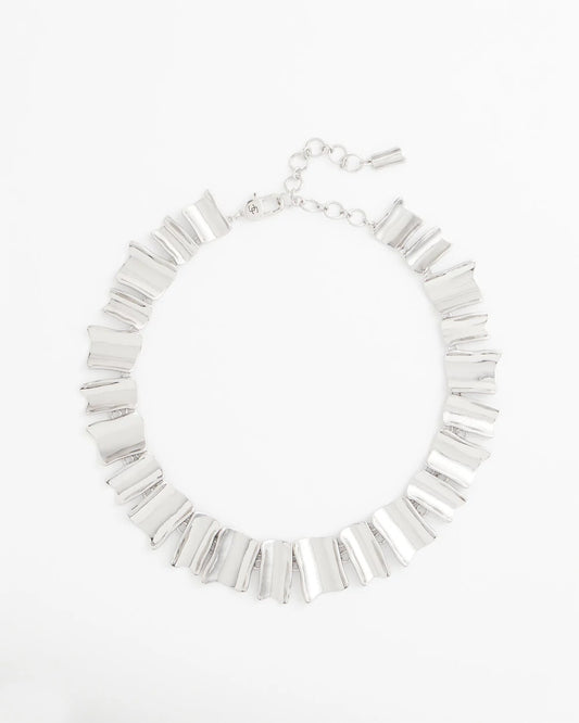 Chico's | Silver Wave Collar Necklace/ Silver