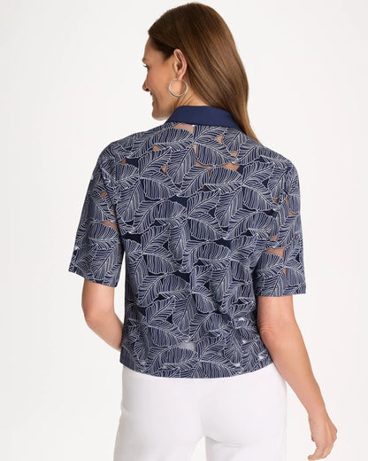 Chico's | Burnout Camp Tee/ Passport Blue