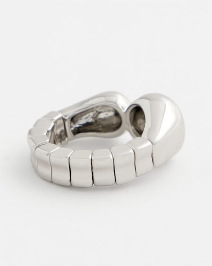 Chico's | Curvy Silver Stretch Ring/ Silver