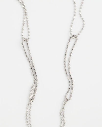 Chico's | Long Silver Ball Chain Single Strand/ Silver