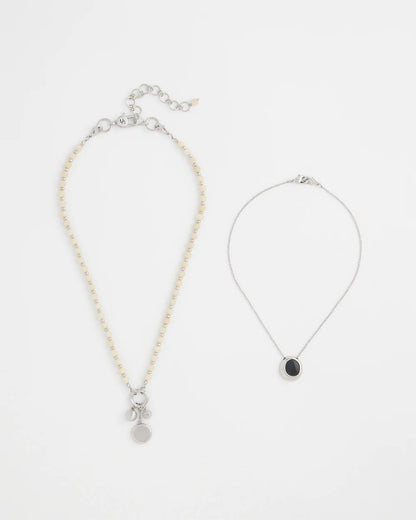 Chico's | Short Double Strand Pendant/ Neutral