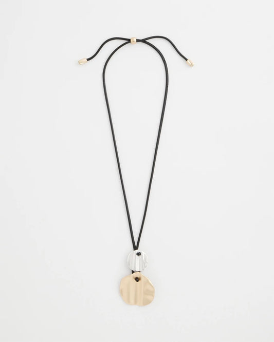 Chico's | Crinkle Mixed Metal Pendant/ Mixed Metals