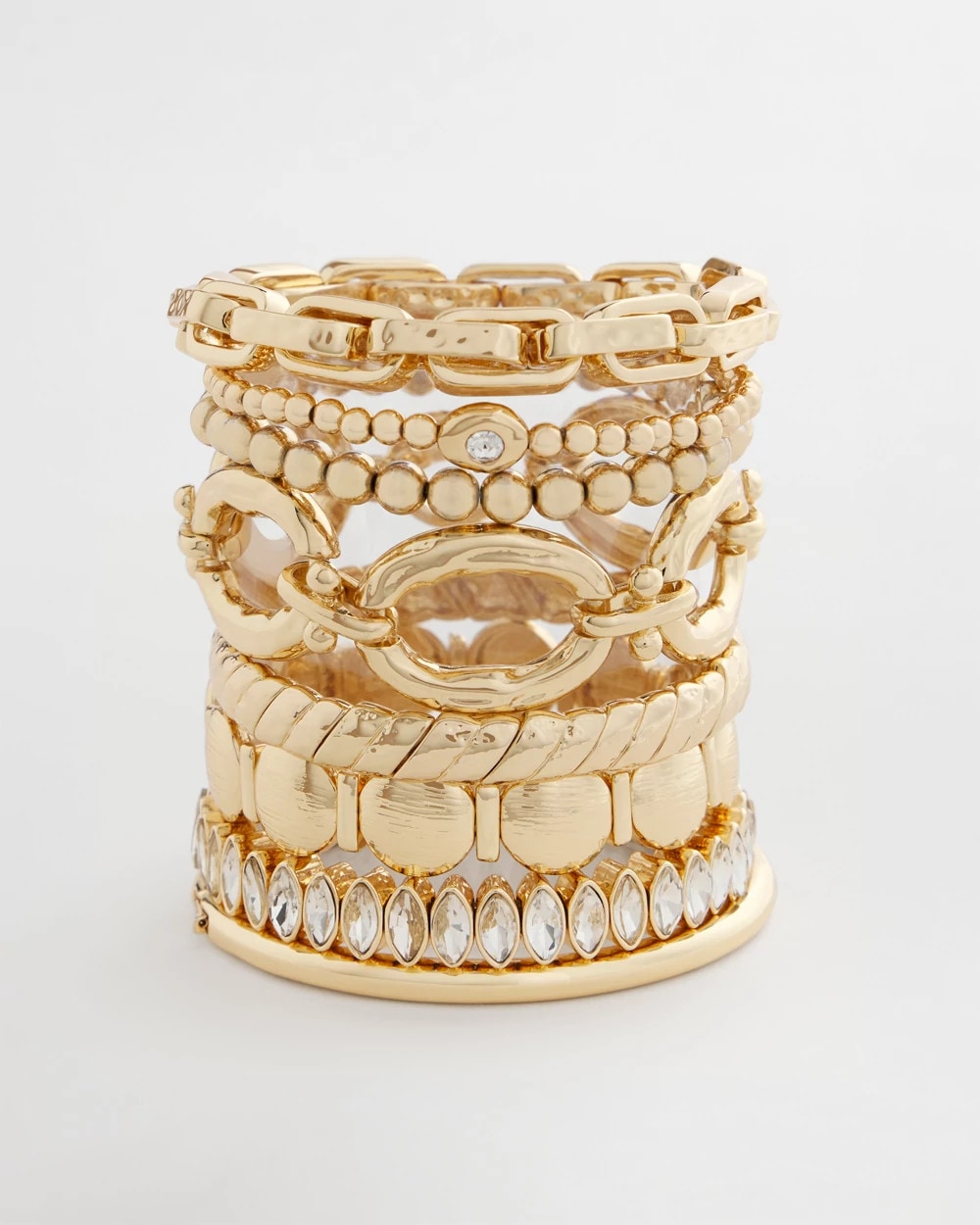 Chico's | Textured Circle Stretch Bracelet/ Gold