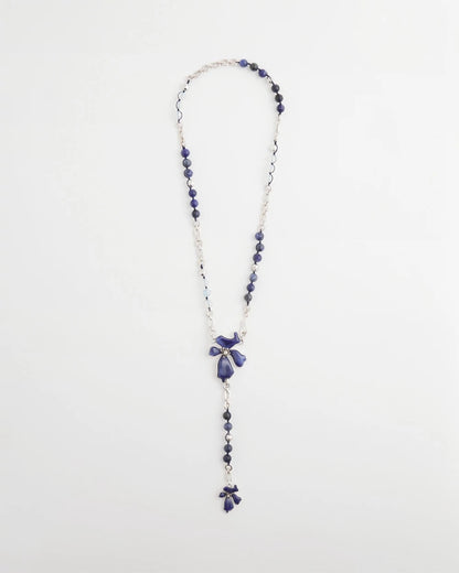 Chico's | Blue Flower Long Y-Necklace/ Blue