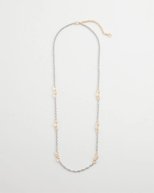 Chico's | Mixed Metal Link Long Necklace/ Mixed Metals