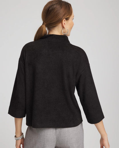 Chico's | Jacquard Cozy Turtleneck/ Black