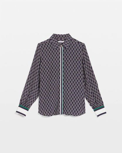 Chico's | Faux Silk Twill Shirt/ Passport Blue