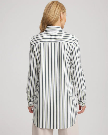 Chico's | No Iron™ Striped Shirt/ Sage Meadow