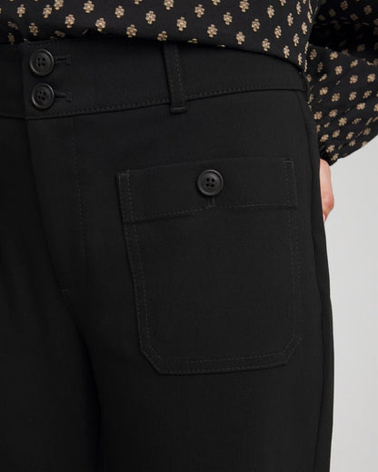 Chico's | Emme Four Pocket Straight Cropped Pants/ Black