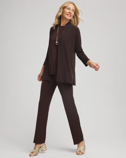 Chico's | Petite Travelers™ No Tummy Pants/ Cocoa Bean