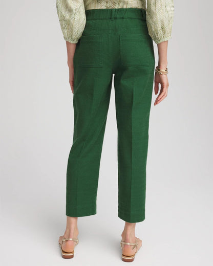 Chico's | Cropped Straight-Leg Pants/ Palm Leaf