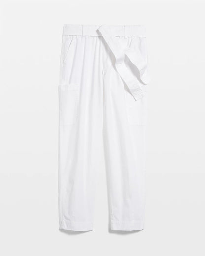 Chico's | Poplin Pull-On Tapered-Leg Cropped Pants/ Alabaster