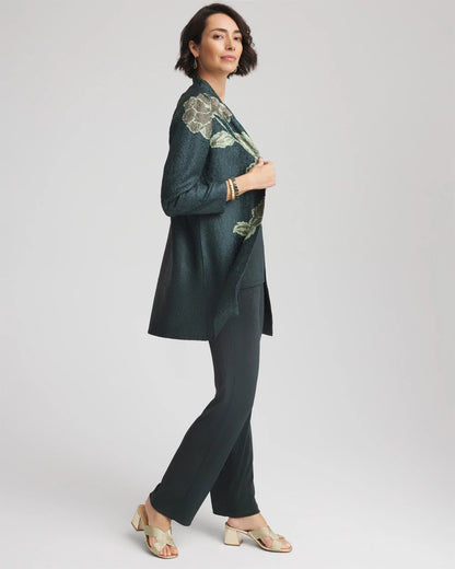 Chico's | Travelers™ Collection Artisanal Crushed Reversible Jacket/ Darkest Spruce