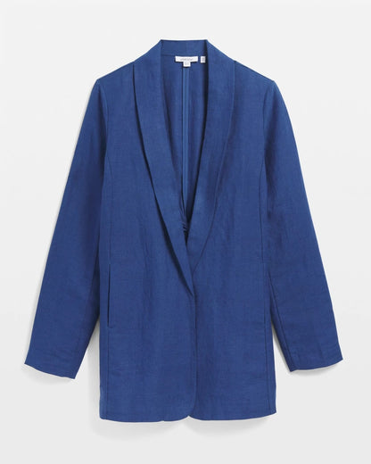 Chico's | Linen Blazer/ Naval Indigo