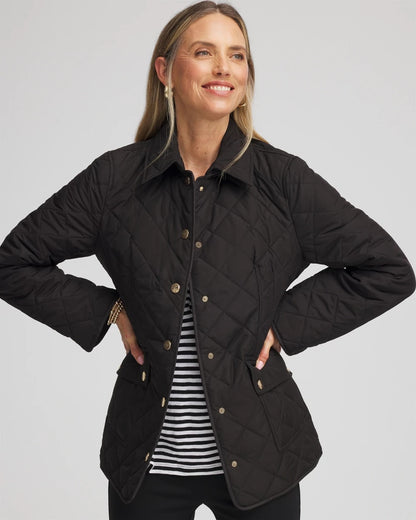 Chico's | Quilted Barn Jacket/ Black