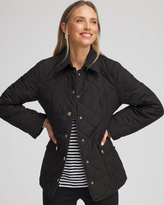 Chico's | Quilted Barn Jacket/ Black