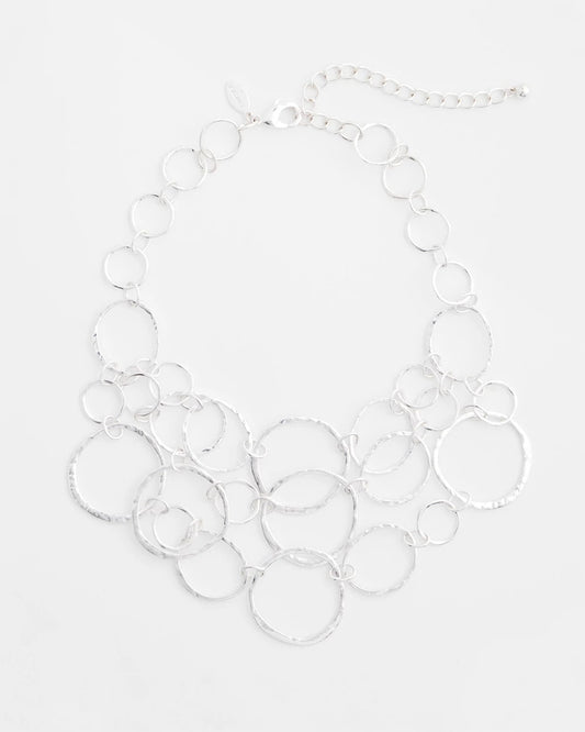 Chico's | Short Silvertone Multi-Strand Link Necklace/ Silver