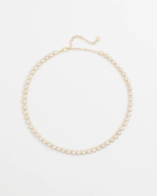 Chico's | Goldtone Tennis Necklace/ Gold
