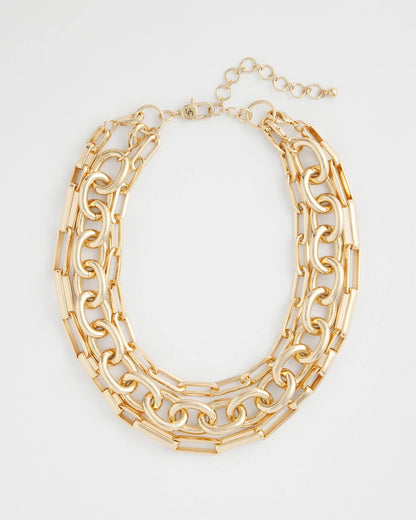 Chico's | Convertible Three-Strand Chain Necklace/ Gold