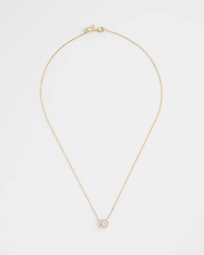 Chico's | Gold Tone Drop Stone Necklace/ Gold