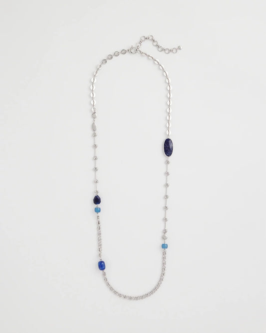 Chico's | Blue Accent Long Single Strand Necklace/ Blue