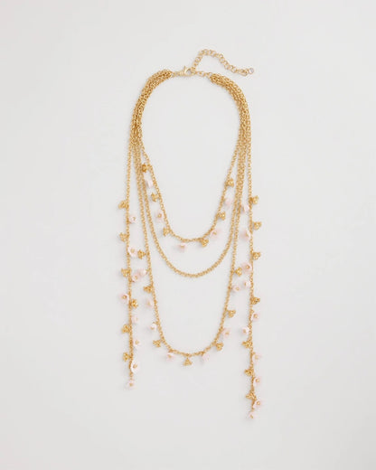 Chico's | Pink Multi-Layer Necklace/ Pink