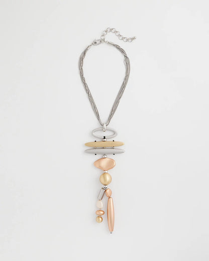 Chico's | Mixed Metal Linear Necklace/ Mixed Metals