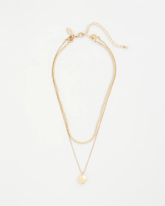 Chico's | Goldtone Convertible Pendant Necklace/ Gold