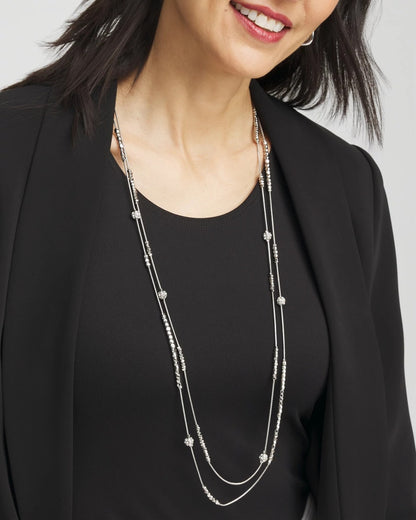 Chico's | Hexie Multi-Strand Necklace/ Silver