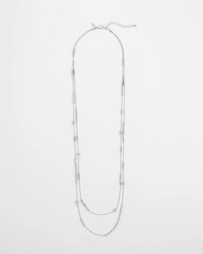 Chico's | Hexie Multi-Strand Necklace/ Silver
