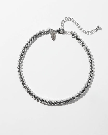 Chico's | Silver Tone Twist Collar Necklace/ Silver