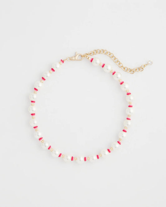 Chico's | Short Pearl Pink Necklace/ Pink