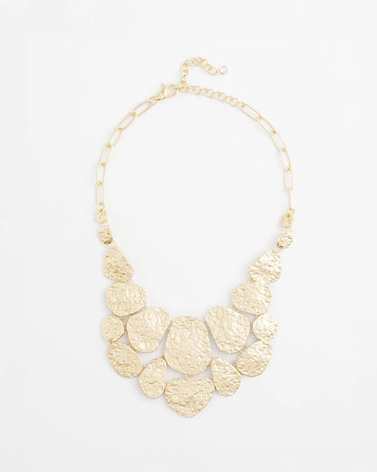 Chico's | Molten Goldtone Bib Necklace/ Gold